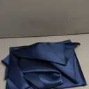 P Pothuiny 12 Pcs Silky Navy Blue Satin Napkins 17 x 17 Inches, Square Smooth Wedding Dinner Napkins Satin Cloth Napkins Table Napkins for Banquet Party Restaurant Decor, Thanksgiving, Christmas