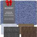 Premium Microfiber Indoor Door Mat 32"x48" Washable Entry Mat, Non-Slip, Waterproof Backing, Super Absorbent, Low Profile Entryway Doormat for Indoor Entrance