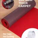 tixpol Red Carpet Runner for Party, 4ft x 50ft Wedding Aisle Runner, Heavy Duty 450 GSM Thick Event Carpet, No Tape Needed Floor Runner for Ceremony, Hollywood, Grand Opening, Awards Night Entrance