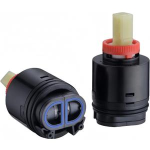 N40HKC Shower Cartridge Replacement, the height is 2.97 inches (75.5mm) and the width is 1.58 inches (40mm) Ceramic Valve, Tub/Shower Faucet, Black, 1 Pack