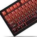 x XVX Shine Through PBT Keycaps, Custom Keycaps 60 75 100 Percent OEM Profile, Doubleshot Key caps Set for 61/64/68/84/87/100/104/108 Gaming Mechanical Keyboard, Gradient Red