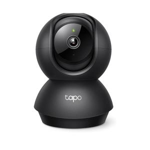 Tapo 1080P Indoor Pan/Tilt Wired Security Camera - Works as a Baby & Pet Monitor, Motion Detection, 2-Way Audio, Siren, Night Vision, Subscription-Free Local Storage or Optional Cloud, Black, C201