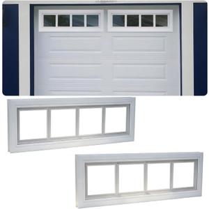 2PCS Garage Door Windows, 42"x13.8" Garage Door Windows Inserts with Plexy Glass, Replacement Vinyl Windows Inserts Kit for Exterior Garage Doors