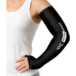 ComfiTECH Wrist and Arm Ice Pack Wrap, Targeted Recovery for Pitchers, Golfers and Tennis Players, Features an Extended-Length Sleeve Design with Cooling Flexible Gel for Arm, Elbow and Wrist, Medium