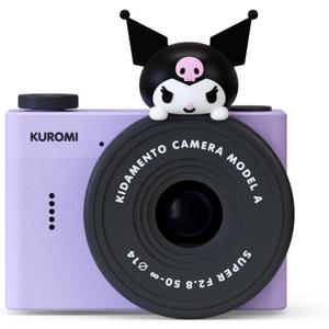 Kuromi Mini Kids Digital Camera & Video Camcorder by Kidamento, 32GB Memory Card, Adjustable Soft Strap Lanyard, Scavenger Hunt Momento Book - Model A Kuromi