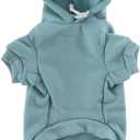 uxcell Pet Dog Hooded Hoody Sweatshirt Clothes Cotton Apparel Puppy Cat Winter/Spring/Fall Costume Outfits Fleece Warm Coat Pale (Green, Medium)