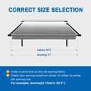 Dulepax RV Awning Fabric Replacement (13'2" Fabric) Heavy Duty 18.5oz Vinyl Camper Awning Replacement, UV-Resistant, Weatherproof Universal Fade Gray Outdoor Canopy for RV, Motorhome, Trailer