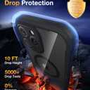 Diaclara Magnetic Designed for iPhone 16 Pro Case, Full Body Rugged with Touch Sensitive Anti-Scratch Screen Protector, Compatible with MagSafe, Soft Bumper Case for iPhone 16 Pro 6.3'', Black