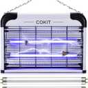 20W Indoor Bug Zapper and Electric Insect Killer, Fly and Mosquito Zapper for Home, Kitchen, Garage, Patio, Includes 2 Extra Replacement Bulbs (No Bug Collection Tray)