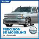 Headlights Assembly W/Bulbs for 2003-2007 Chevy Silverado1500/2500/3500/1500HD/2500HD, 2003-2006 Avalanche 1500/2500 Driver & Passenger Side