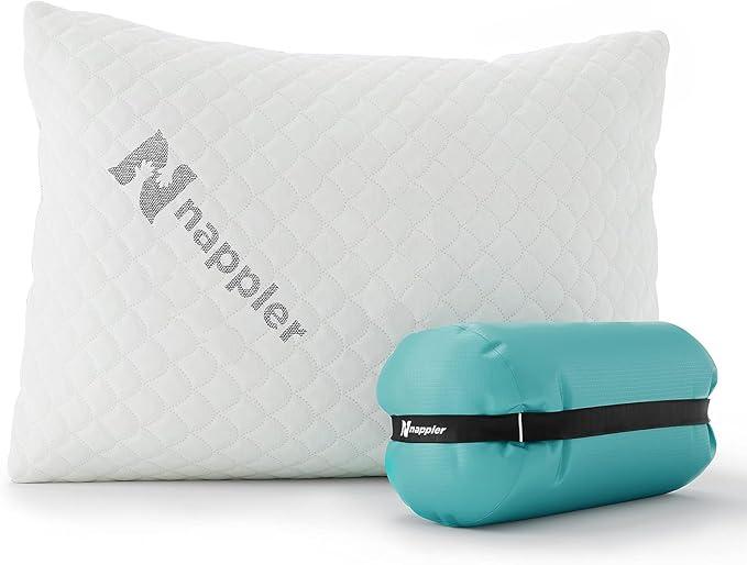 Small Shredded Memory Foam Pillow for Travel and Camping - Compressible Medium Firm Bed Pillow, Contoured Support, Breathable Cover, Machine Washable, Ideal Backpacking, Airplane and Car Small Shredded Memory Foam Pillow for Travel and Camping - Compressible Medium Firm Bed Pillow, Contoured Support, Breathable Cover, Machine Washable, Ideal Backpacking, Airplane and Car