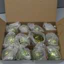 Jenaai 12 Pcs 2.36 Inch Lime Green Glass Christmas Ball Ornaments Vintage Christmas Tree Decorations Mercury Glass Hanging Ornaments for Trees Xmas Holiday Party Garland DIY Craft Supplies, 6 Style