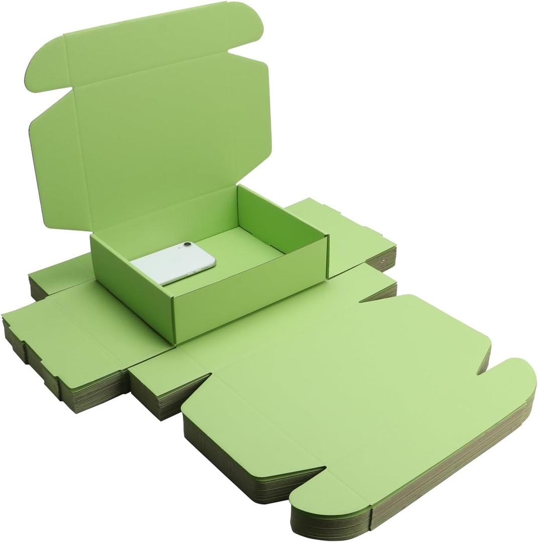 Green tea Corrugated Cardboard Airplane Boxes - Durable Shipping Packaging for Gift Wrapping, Invitations, Weddings & More! (L10xW8xH2.8 inch)