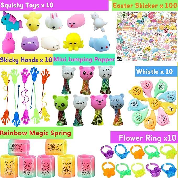 300pcs Bulk Easter Eggs with Toys Inside Easter Eggs Fillers Plastic Eggs for Easter Egg Hunt 100 Pack Easter Basket Stuffers Fillers Easter Gifts Easter Party Favors for Kids Toddlers Boys Girls