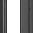 SMARTSTANDARD 12" Heavy Duty Sliding Barn Door Handle, Pull and Flush Hardware Set, Black Powder Coated Finish, Large Rustic Two-Side Design, Round