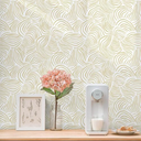 Pack Of 3 Heroad Peel and Stick Wallpaper Contact Paper Beige Modern Striped Wallpaper Boho Removable Self Adhesive Stick on Wall Paper for Bathroom Waterproof 17.3"x78.7"