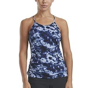 Spalding Women's Active Shirred Side Tank Top, Regular and Plus Size, Medium 