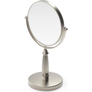 Deco Brothers Vanity Mirror with Stand 5.65-Inch Double Sided, 8X Magnification, Nickel