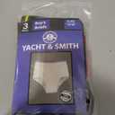 Yacht And Smith Mens Cotton White Brief Size X Large 18-20 - Mens Underwear,  3 Pack