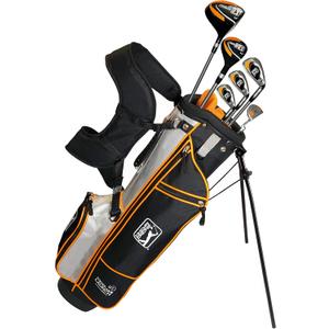 PGA Tour Youth Golf Club Set for Ages 5-15+ (35-510), Right and Left-Handed Kids Golf Sets  Beginner Junior Golf Clubs with Lightweight Stand Bag, Mallet Putter, Hybrid, Driver (Ages 12-17: 10 Pc Set (New))