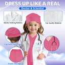RioRand Doctor Costume for Kids With Stethoscope Lab Coat Career Day Costume Halloween Dress Up For Boys Girls (S-110/3-4Y)