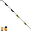 20FT Reach Gutter Cleaning Tools, 12FT Telescoping Gutter Cleaner Tool Rain Gutters Cleaning Tool for Debris