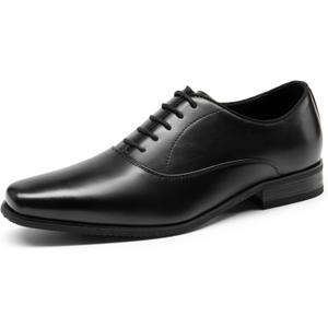 Bruno Marc Men's Dress Shoes Bussiness Formal Oxfords Wesley Lace Up Soft Plain-Toe (8, Black)