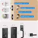 Philips Wi-Fi Smart Door Lock with Handle Set, Keypad Deadbolt for Front Door, Fingerprint Keyless Entry Door Lock with App Remote Control, IP53 Waterproof, Auto Lock, Security Easy Installation