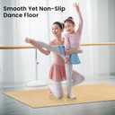 5mm Extra-Thick Marley Dance Floor, Dance Floor Mat, Non-Slip Shock-Absorbing Portable Marley Floors, Ballet Jazz Pop Practice Floor for Home Studio School, Size: Large (4x6ft )