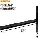 2-Pack Free Hanging T Shelf Bracket, Solid Heavy Duty Steel Knee Wall Hidden Granite Countertop Support Floating Bracket Hardware, Universal ,20 Inch , DIY Projects , Screws Included