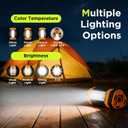 Rechargeable LED Camping Light with Tripod Stand, 2700 Lumen Portable Work Light, IP65 Waterproof Magnetic Base Light for Outdoor Camping, Garage, Repair,Black (Orange)