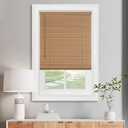 Cordless Light Filtering Mini Blind - 31 Inch Width, 72 Inch Length, 1" Slat Size - Woodtone - Cordless GII Morningstar Horizontal Windows Blinds for Interior by Achim Home Decor