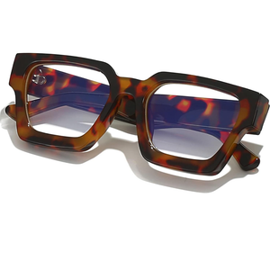 Square Thick Frame Glasses for Women Men Fashion Blue Light Glasses Trendy Chic Computer Eyeglasses