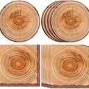 40PCS Wood Grain Party Supplies Wood Grain Paper Plates Napkins Tableware Set for Hunting Camping Western Barn Baby Shower Lumberjack Theme Birthday Party Decorations
