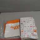 Soulchen Mahjong Tile Bag Set with 160 Orange Acrylic Mahjong Tiles with Zippered Letters for Family and Party Adults