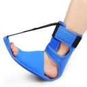 Upgrade Plantar Fasciitis Night Splint & Relief Brace with Adjustable Straps - Support for Achilles Tendonitis, Heel Spur Pain, Day & Night Use (Blue)