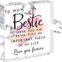 Bestie Gifts for Women Friendship 3.93.20.4 Inch Acrylic Puzzle Desk Decor - Unique BFF Keepsake Gift for Birthday, Christmas, Anniversary - Bestie Present Idea