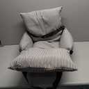 Dog Car Seat for Medium/Small Dogs,Pet Car Seat Travel Bed Detachable Washable Dog Booster Seats Under 30 lbs,Portable Cars Travel Carrier Bed with Storage Pockets and Dogs Safety Belt (Gray stripe)