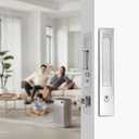 Pocket Door Locks, Edge pulls, Hidden Handles, Pocket Door Locks with Keys, Pocket Door Hardware, Sliding Door Hardware, for Doors 1 5/13" to 2 2/8" Thick (Silver, Key Type)