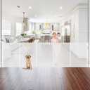 Reinforced 42" Tall Retractable Baby Gates 96" Wide Retractable Dog Gate with Support Rods-Prevent Crawling Under Long Baby Gate Extra Tall Dog Gate Indoor/Outdoor Retractable Gate, White