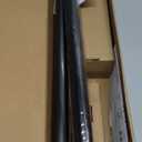 KAMANINA Black Curtain Rod 32 to 58 inch(2.6-4.8ft), 1 inch Adjustable Single Curtain Rods for Windows 28 to 48 inch, Decorative Drapery Rod with Twisted Cage Finials