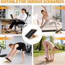 Adjustable 16.5"12" Wooden Slant Board 5-Angle Foldable Calf Stretcher & Squat Wedge for Home-Gym, Portable Incline Board, 350 lb Rated, 16.5" 12" 1.8"