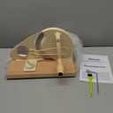 Manual Bread Slicer for Homemade Sourdough Bread, Metal Guide & Adjustable Thickness, Hand Crank Bread Slicer  Upgraded Model, Gift Packaging & Stainless Steel Blade &Solid Wood Base (Warm White)