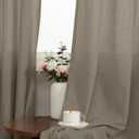 Pitalk Taupe Linen Curtains 84 Inch Length for Bedroom Living Room Soft Thick Textured Brown Window Drapes Semi Sheer Light Filtering Burlap Colored Farmhouse Country Decor 2 Panels Grommet 52x84 Long