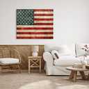 Stupell Industries 'US American Flag Rustic', Canvas Art, 30 x 24 Inches, Easy to Hang and Sturdy, Made in USA, by Luke Wilson