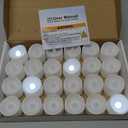 Homemory Cool White Flameless LED Tea Lights Candles, 200+Hour Battery Operated Fake Electric Votive TeaLights for Christmas, DIY Mood Lighting, Party, Holiday, Funeral, Home Decor, 24-Pack