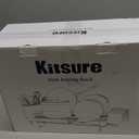 Kitsure Large Dish Drying Rack - Extendable Dish Rack, Multifunctional Dish Rack for Kitchen Counter, Anti-Rust Dish Drainers with Cutlery & Cup Holders 19.2"-26.7" L x 12.9" W, Black (Standard)