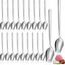 FillTouch 20 Pcs Stainless Steel Sporks Salad Forks Long Handle Dessert Ice Cream Spoons Fork Reusable Fruit Appetizer Sporks for Everyday Use, Camping, Back to School Lunch Supplies(5.9 Inches)