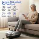 Foot Massager, Shiatsu Foot Massager Machine with Heat & Vibration & Compression for Plantar Fasciitis, Neuropathy - 5 Intensity, 4 Modes, 2 Heat, US Size 11, Relax for Women, Mom, Silver