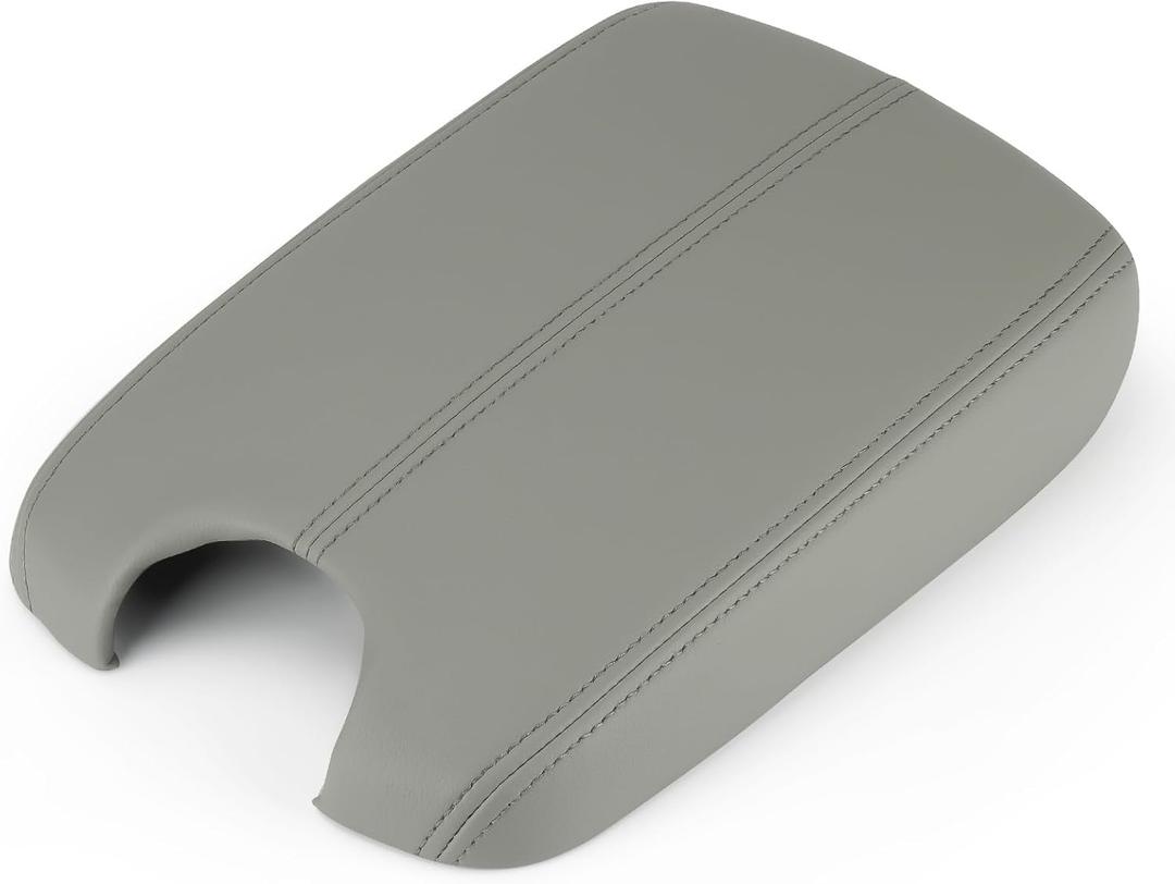 Aeagle Grey Center Console Cover Armrest Lids w/Base for Honda Accord 2008-2012, PU & ABS Plastic (Gray)